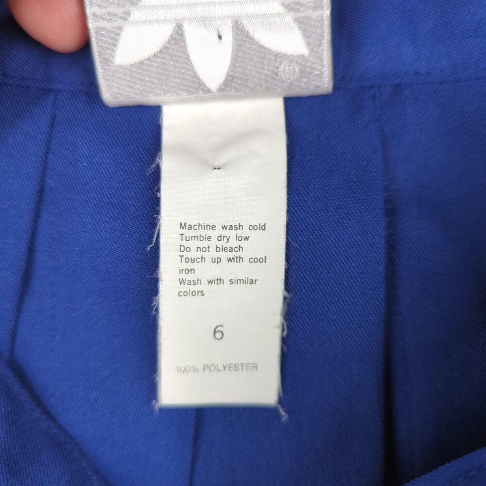 Vintage Y2K Adidas Pleated Mini Skirt Cheerleader Women's Size 6 Royal Blue - Picture 5 of 6